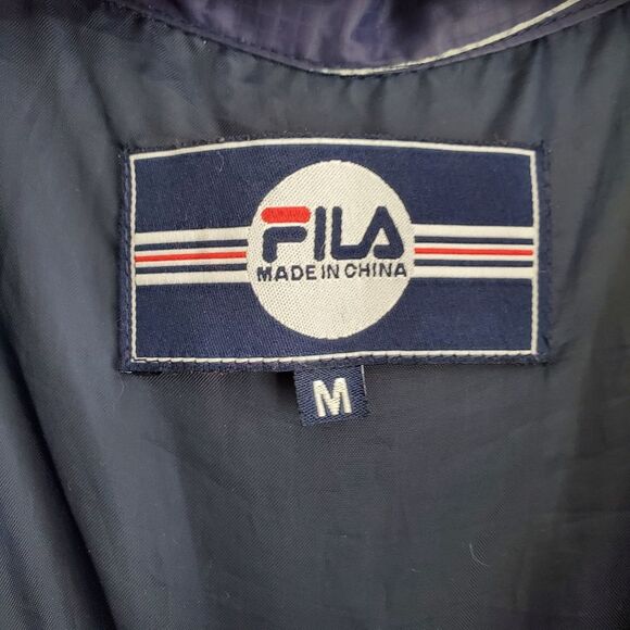 Vintage Y2k Fila light wind breaker snap buttons size medium - Picture 7 of 9